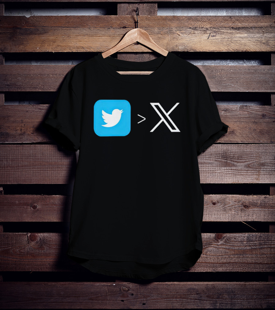 Twitter Bird Greater Than X Transition T-Shirt