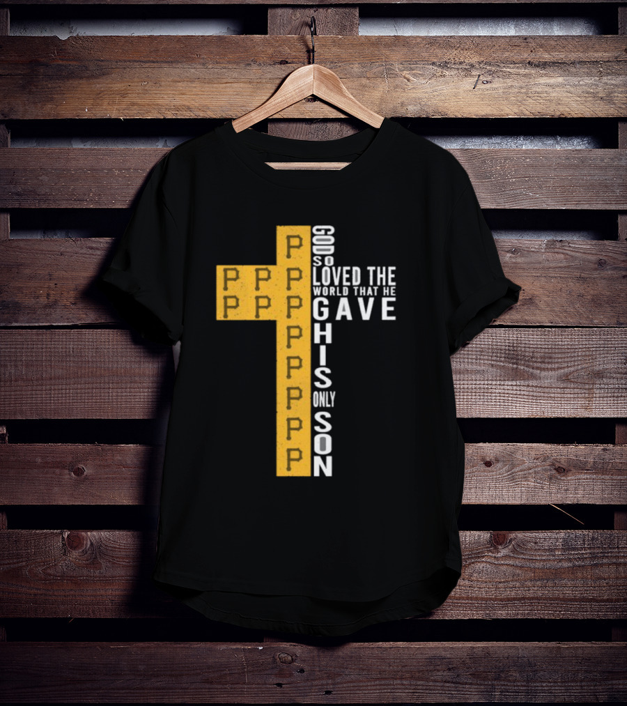 Pittsburgh Pirates God So Loved The World Cross T-Shirt
