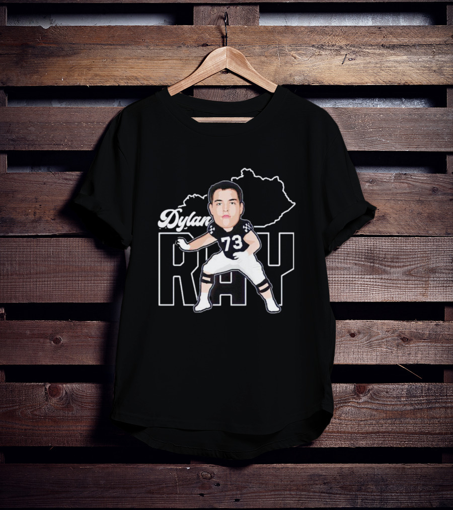 Dylan Ray 73 Kentucky Lineman Caricature T-Shirt