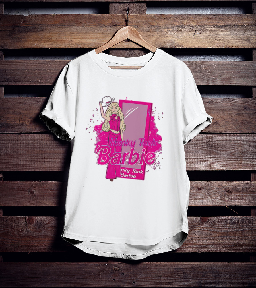 Honky Tonk Barbie Iconic Pink Cowgirl T-Shirt