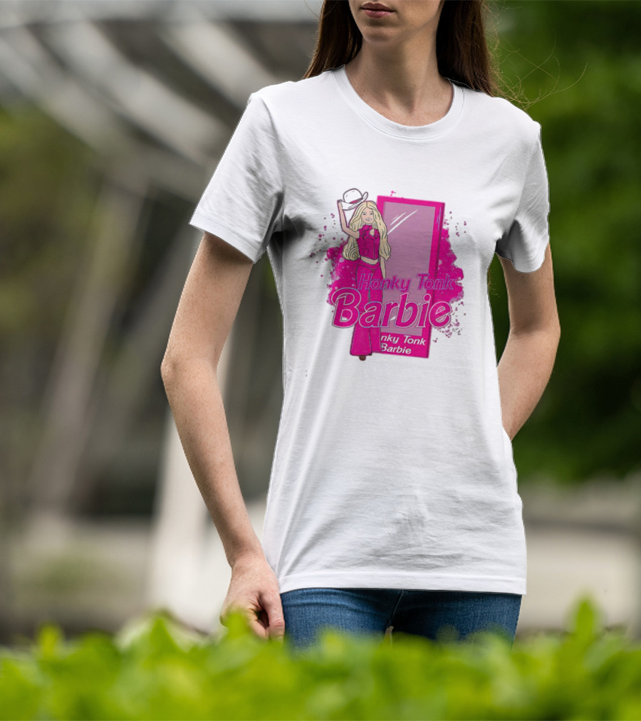 Honky Tonk Barbie Iconic Pink Cowgirl T-Shirt