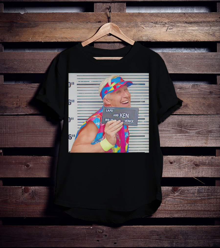 LAPD Ken Venice Mugshot Ryan Gosling Barbie T-Shirt