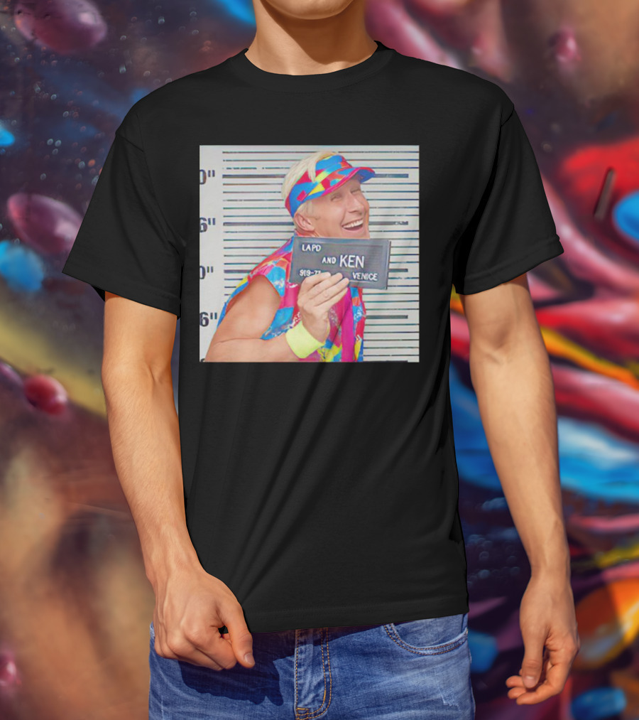 LAPD Ken Venice Mugshot Ryan Gosling Barbie T-Shirt