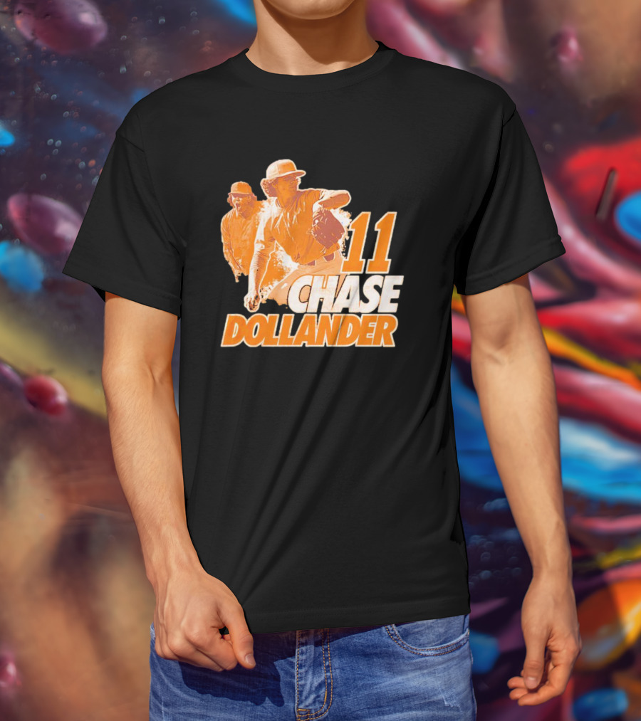 Chase Dollander 11 Baseball Action Player T-Shirt