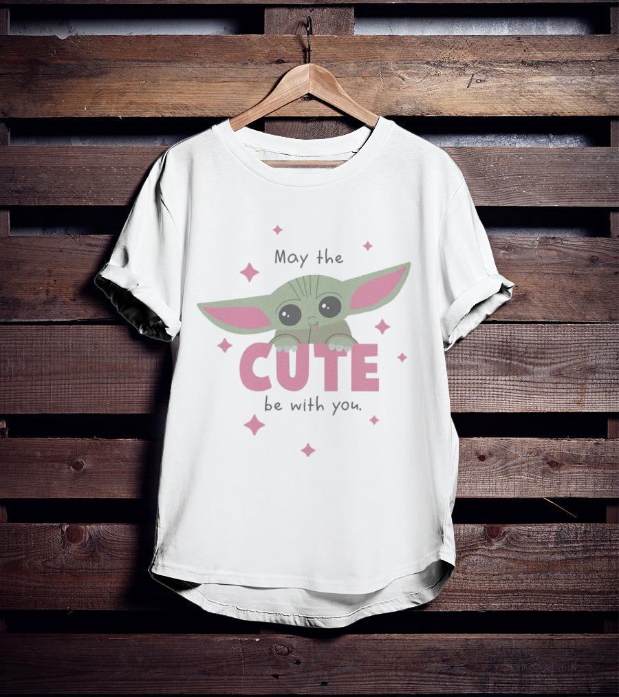 Grogu May The Cute Be With You Stars Baby Alien T-Shirt