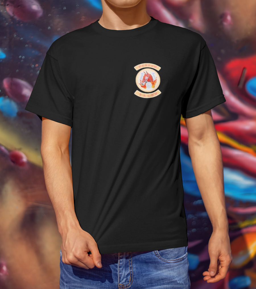 Kendom Saloon Vintage Fire Helmet Emblem T-Shirt