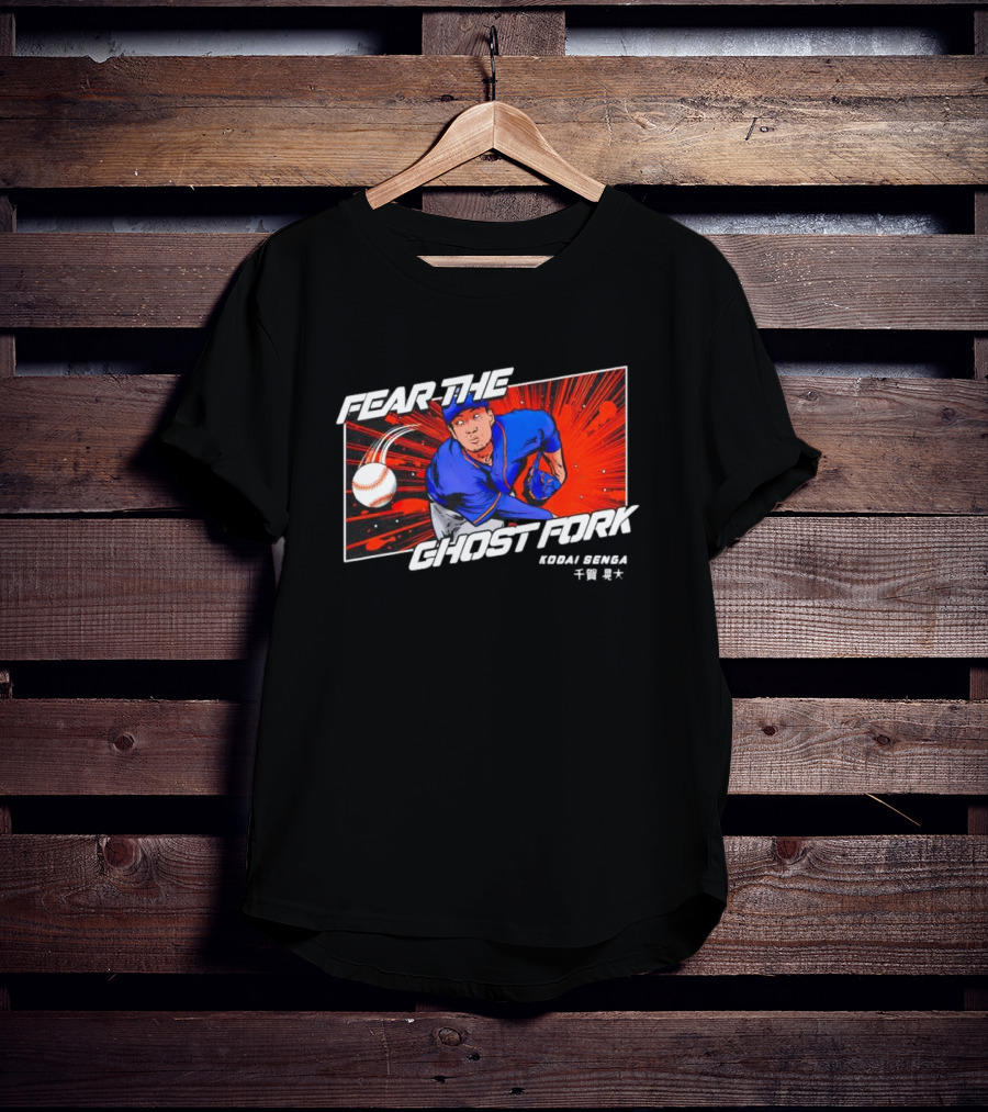 FEAR THE GHOST FORK KODAI SENGA Baseball Burst T-Shirt