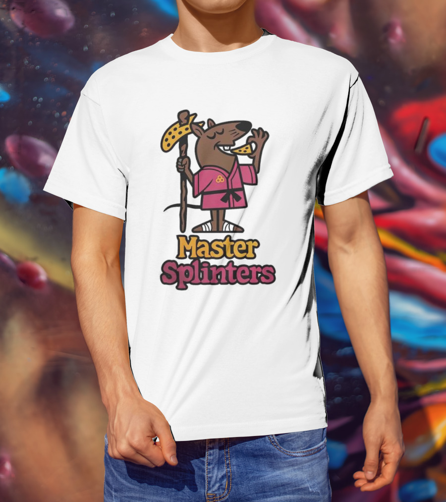 Master Splinters Pizza Slice Lover Ninja Rat T-Shirt