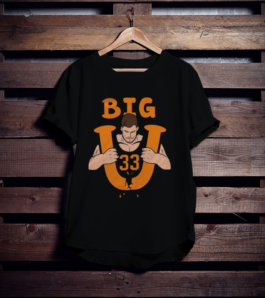 Big U 33 Uros Plavsic Basketball Player Strength T-Shirt