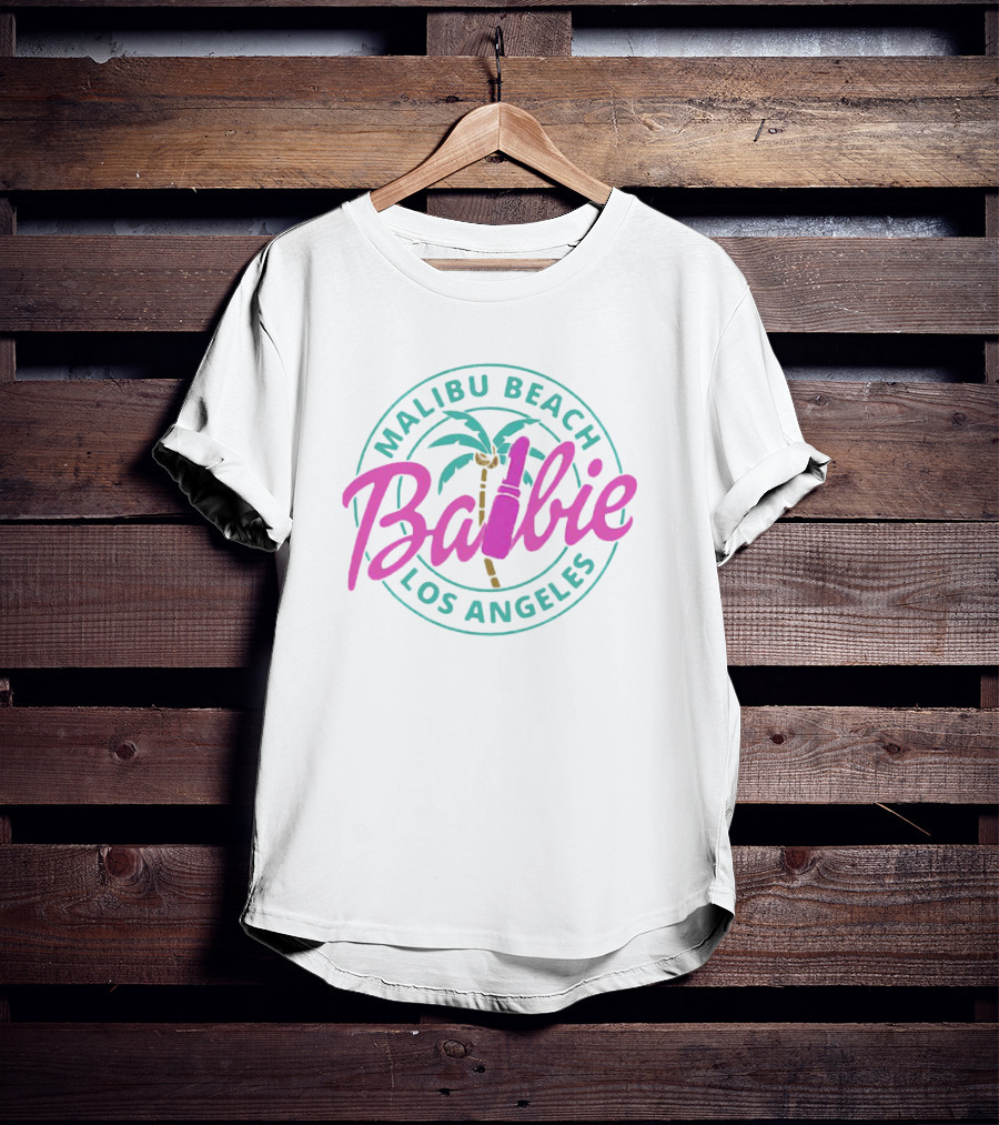 Malibu Beach Barbie Los Angeles Palm Tree T-Shirt