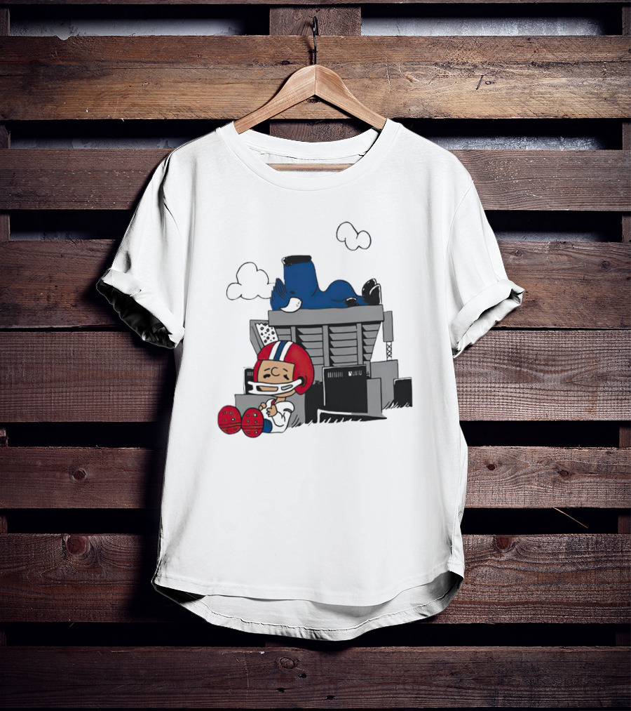 Buffalo Bills Snoopy And Woodstock Sleep Red House Football Helmet T-Shirt