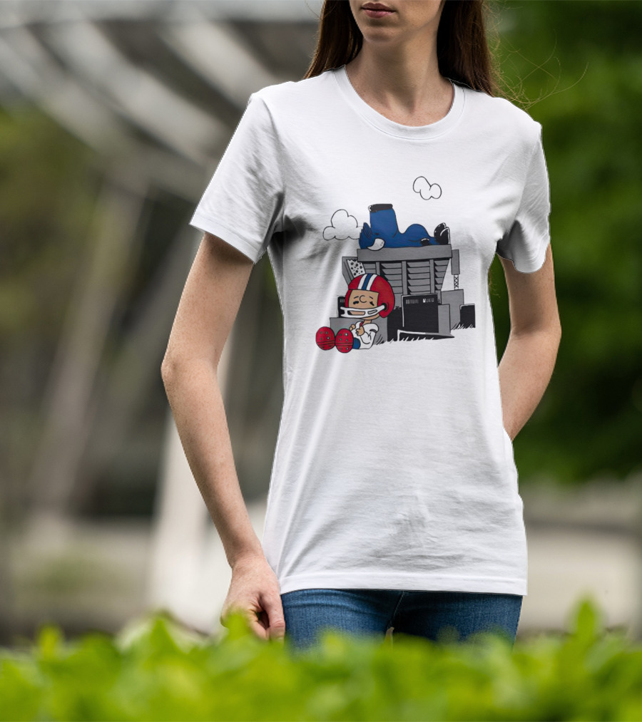 Buffalo Bills Snoopy And Woodstock Sleep Red House Football Helmet T-Shirt