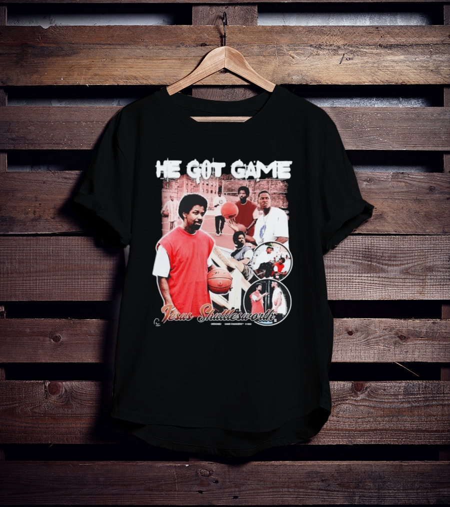 He Got Game Jesus Shuttlesworth Urban Basketball Scene 1998 T-Shirt