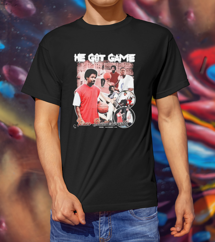 He Got Game Jesus Shuttlesworth Urban Basketball Scene 1998 T-Shirt