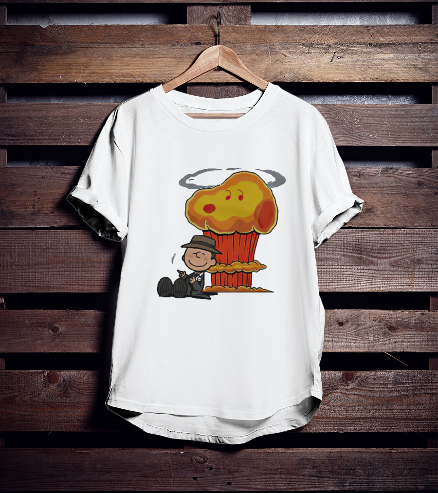 Oppeanutheimer Snoopy Explosion With Charlie Brown Smoking T-Shirt