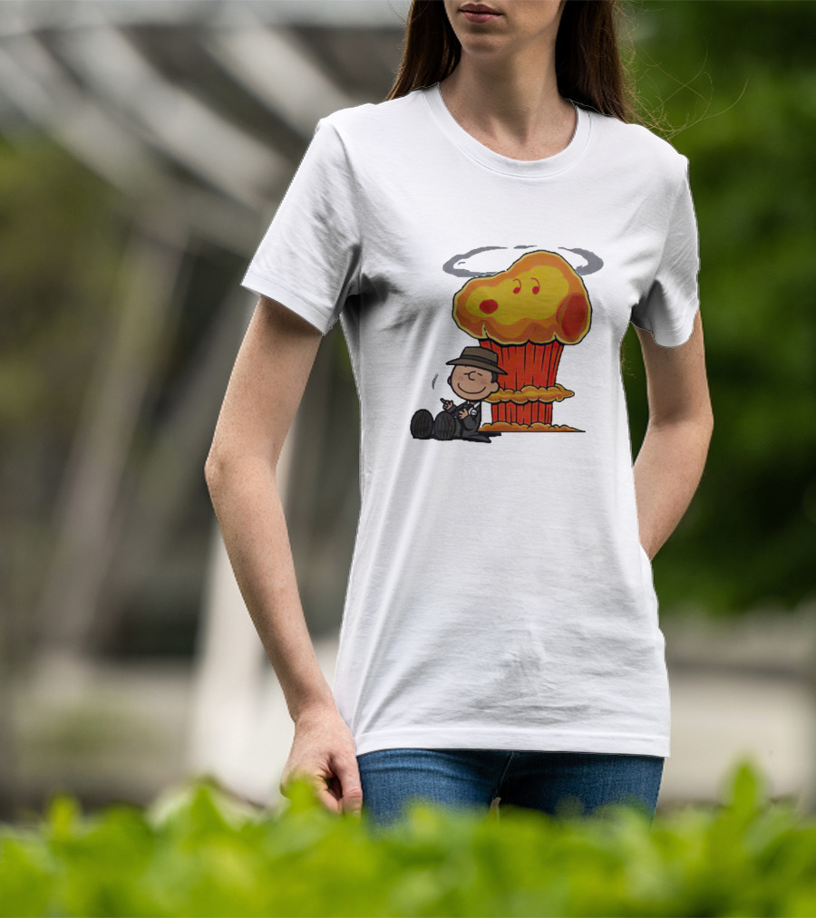 Oppeanutheimer Snoopy Explosion With Charlie Brown Smoking T-Shirt