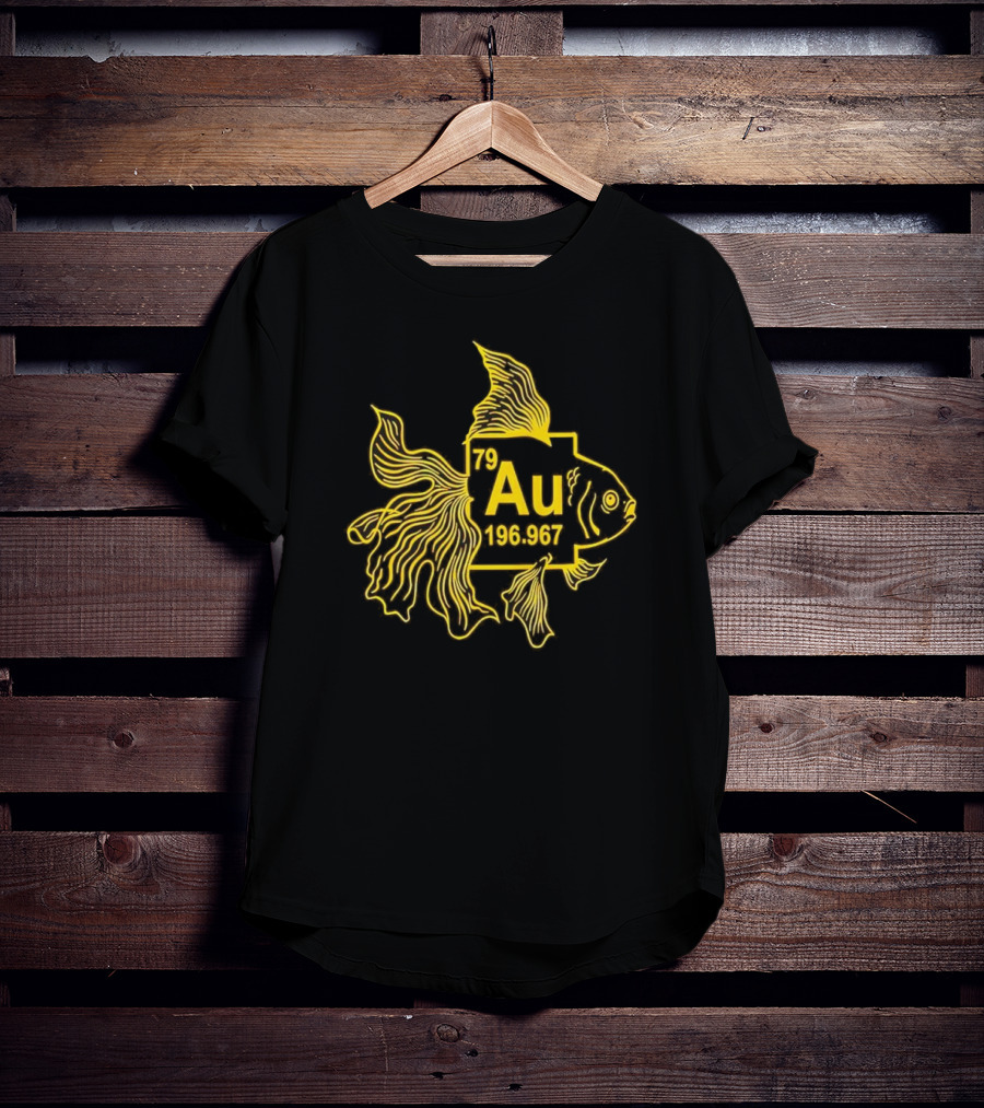 Gold Fish Element Au 79 Chemistry Science T-Shirt