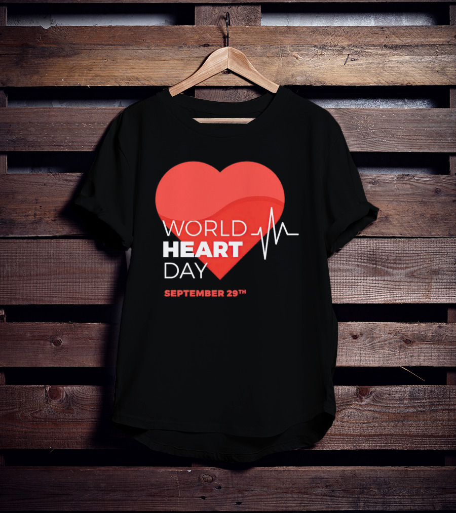 World Heart Day September 29th Heartbeat T-Shirt