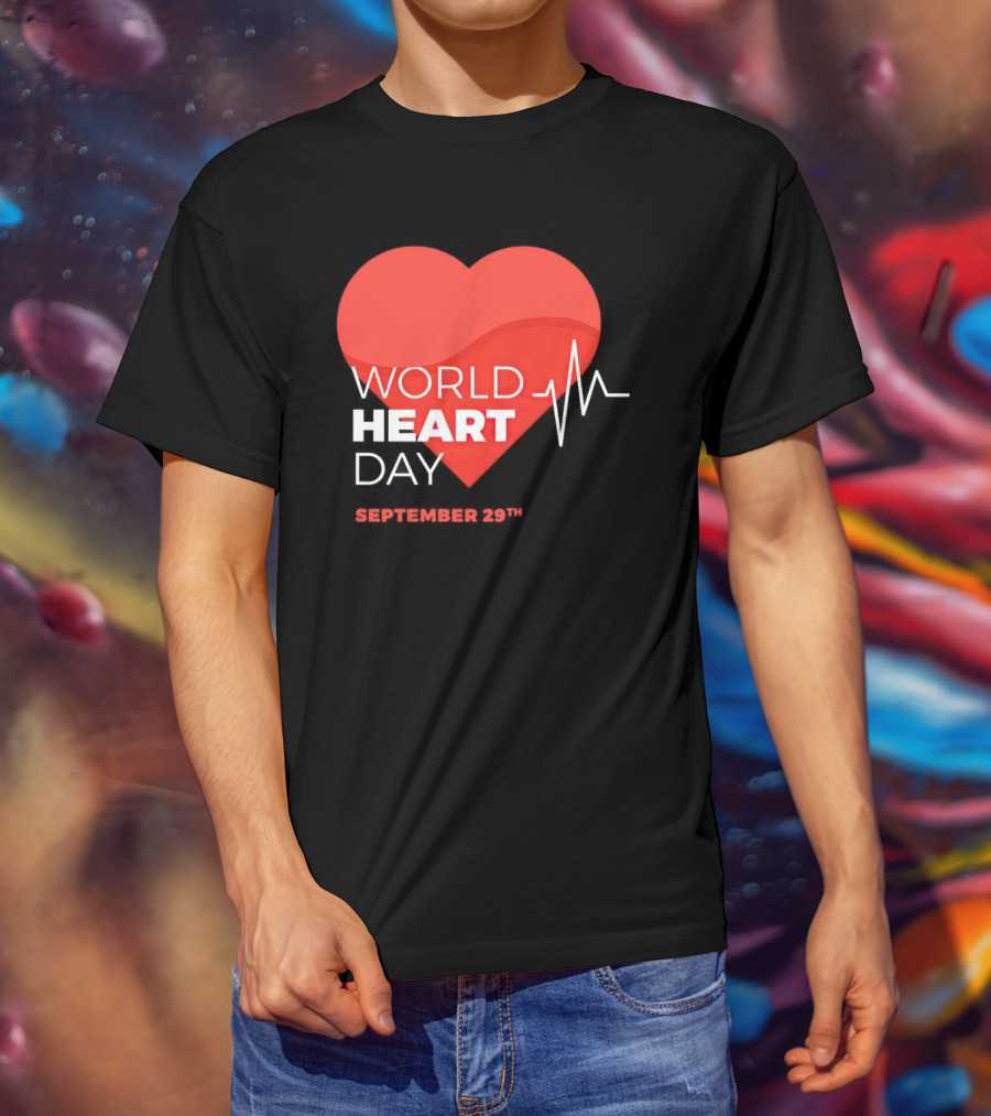 World Heart Day September 29th Heartbeat T-Shirt