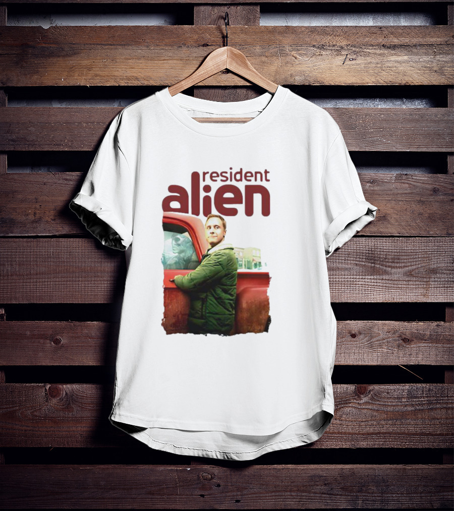Resident Alien Christmas Truck Scene T-Shirt
