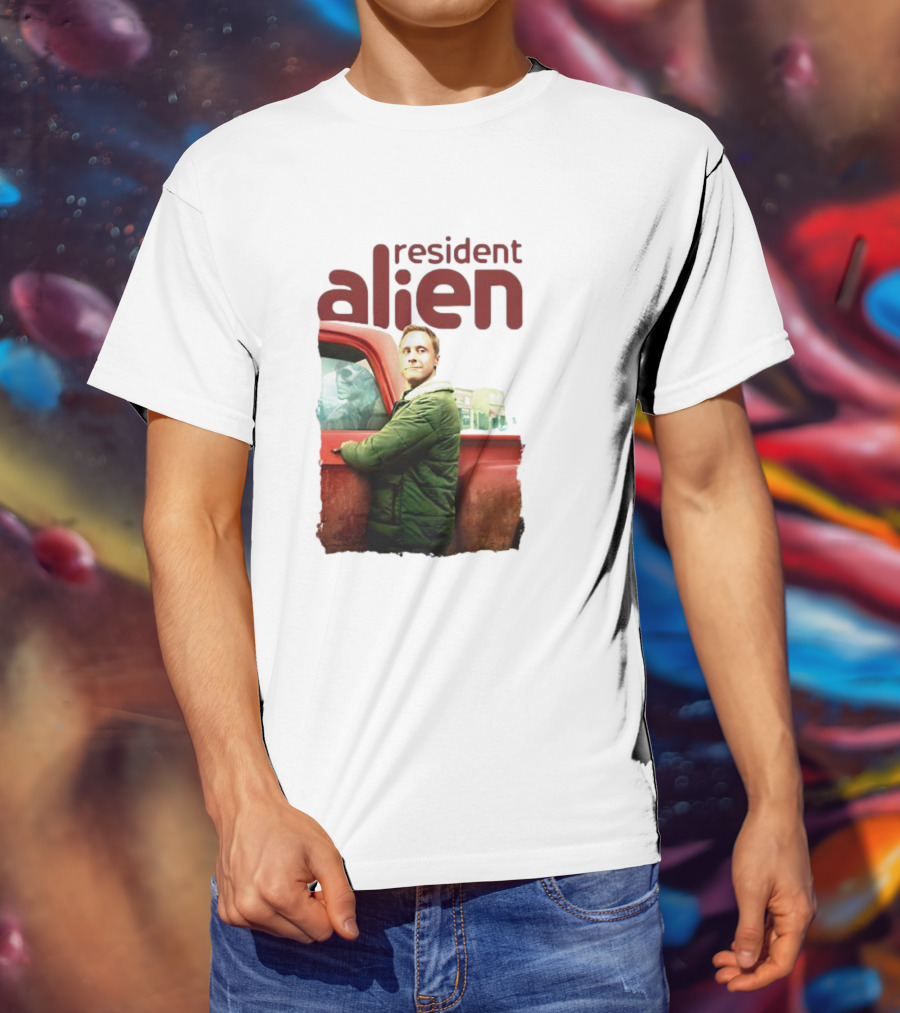Resident Alien Christmas Truck Scene T-Shirt
