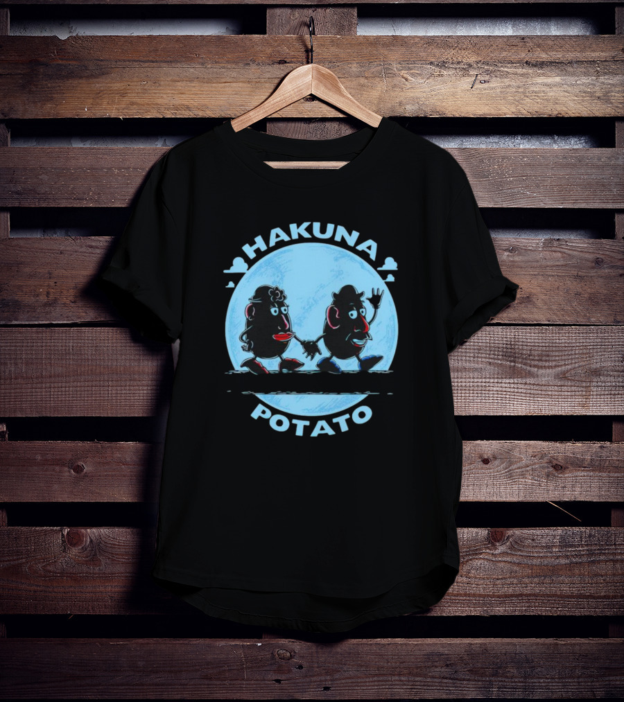 Hakuna Potato Walking Pastel Moon T-Shirt