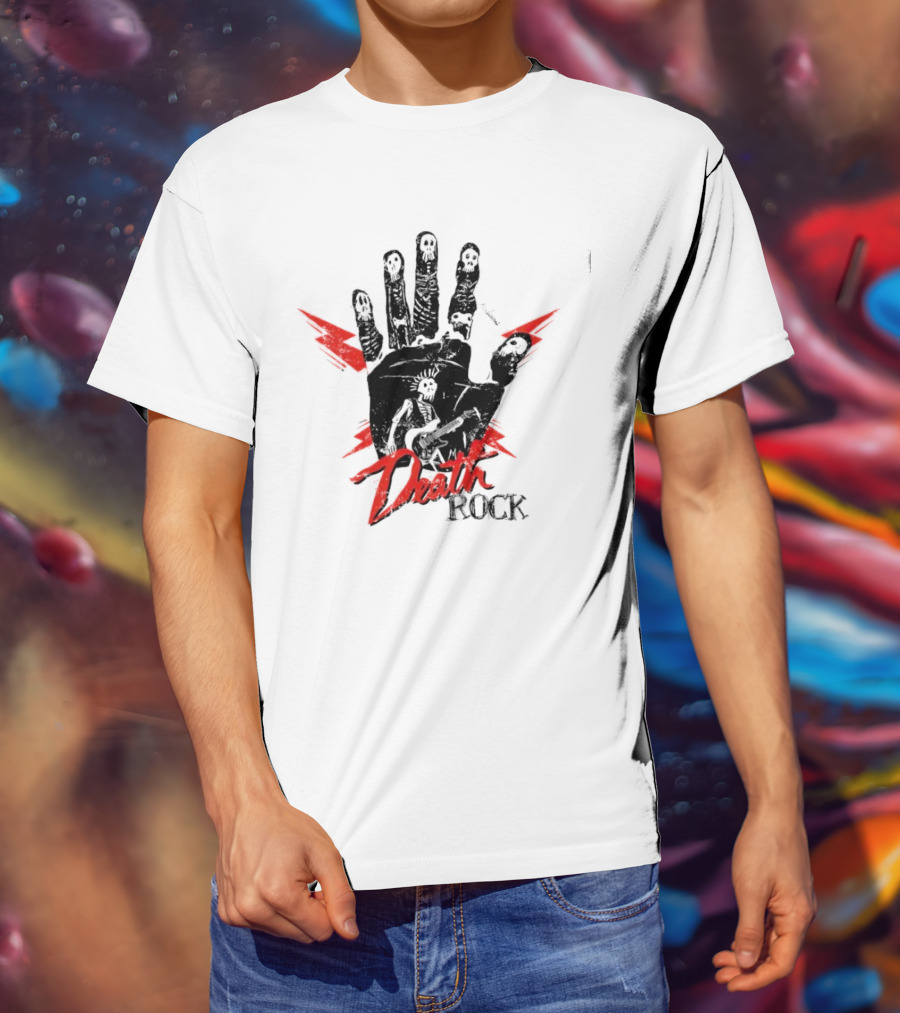 Hand Skeleton Lightning Death Rock T-Shirt