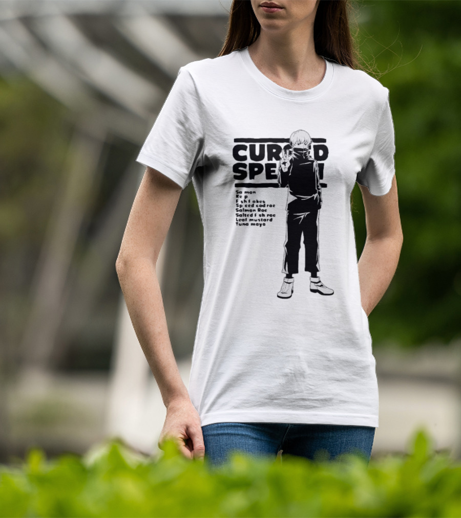 Cursed Speech Jujutsu Kaisen Toge Inumaki Sa Mon Shake Salmon Roe Tuna Mayo T-Shirt
