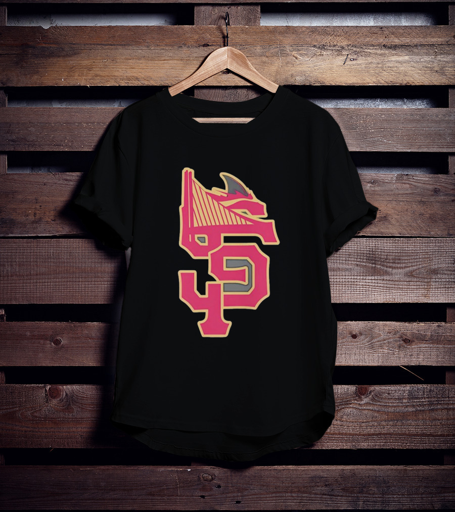 San Francisco 49ers Giants Sharks Warriors Golden Gate Bridge T-Shirt