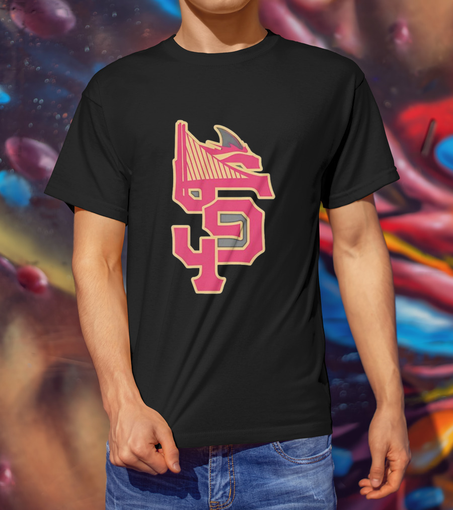San Francisco 49ers Giants Sharks Warriors Golden Gate Bridge T-Shirt