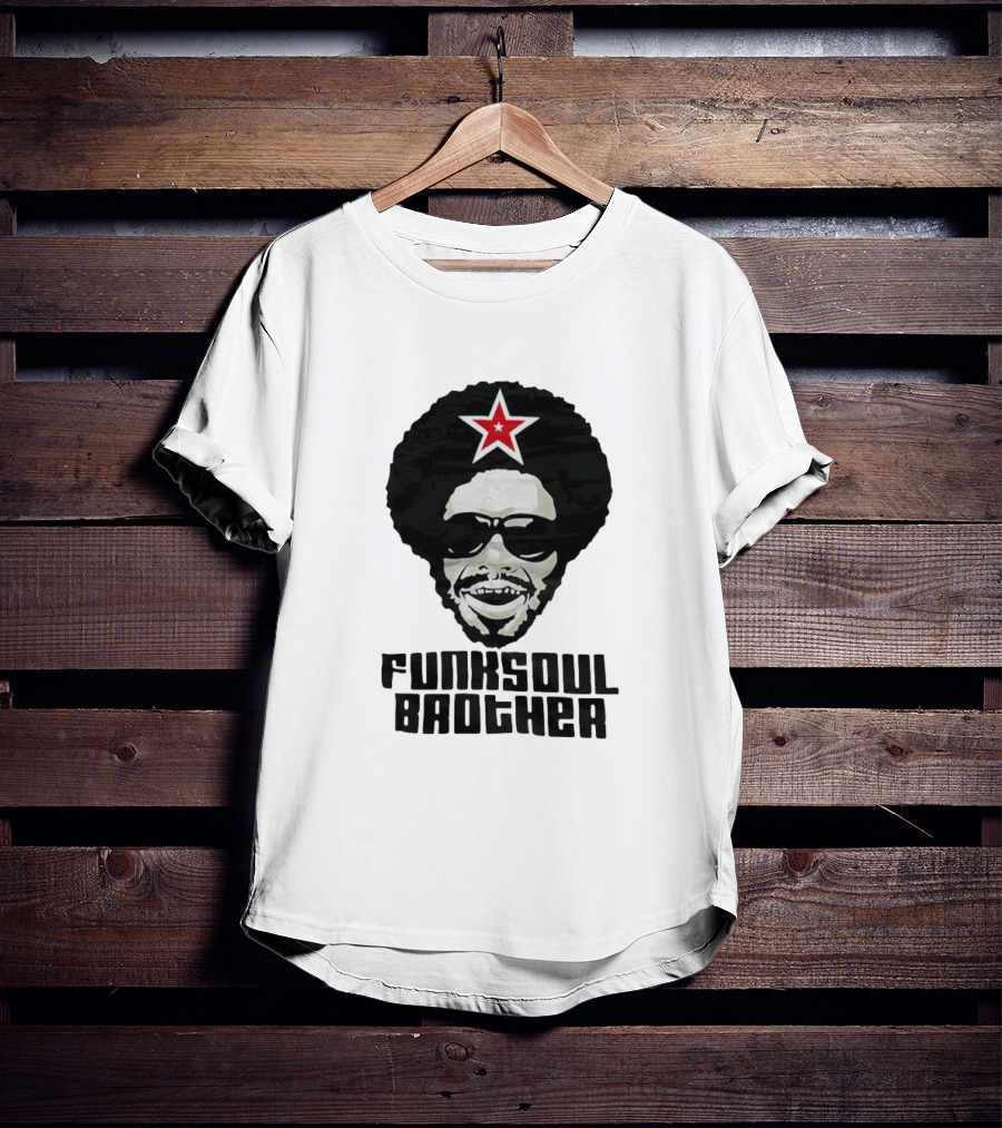Funk Soul Brother Afro Star Retro Vintage T-Shirt