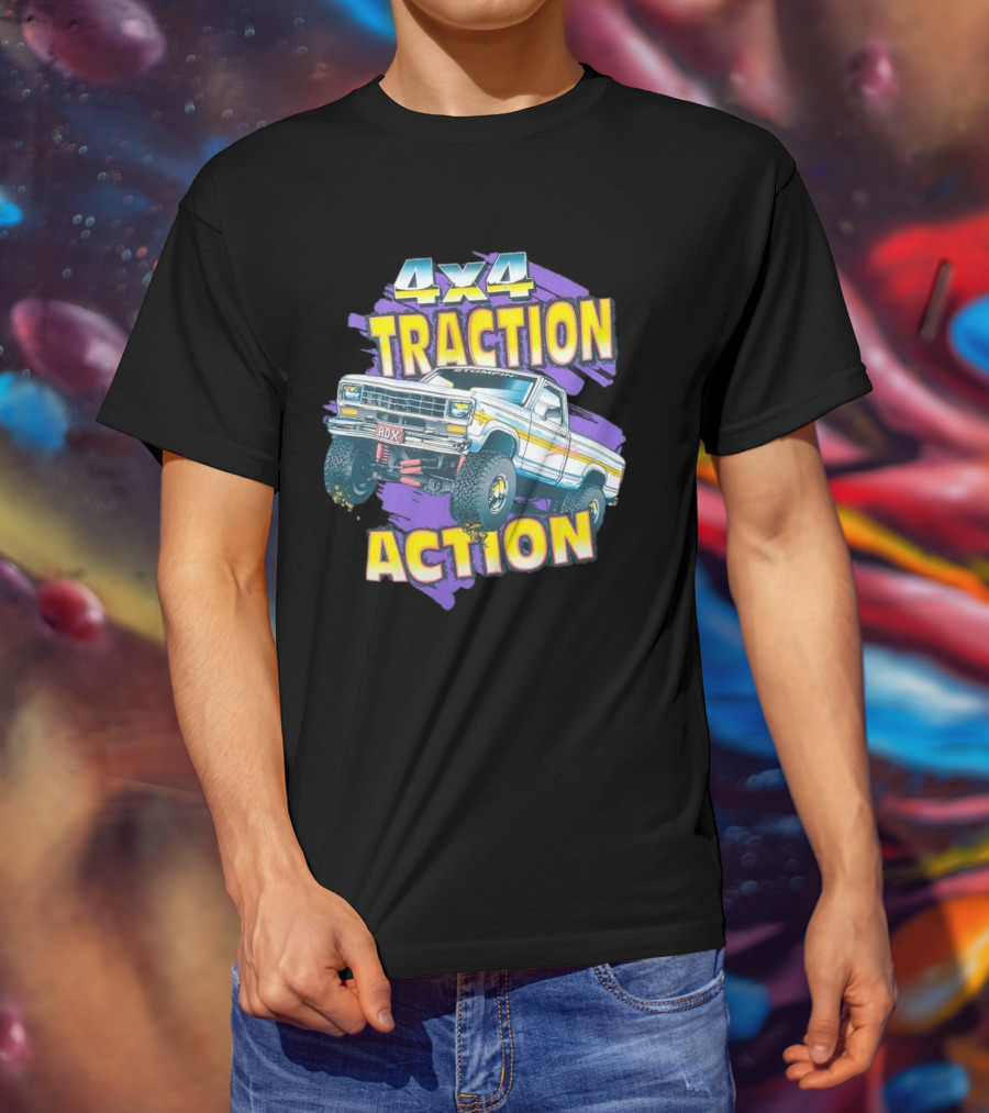 4x4 Traction Action Vintage Truck ROXX T-Shirt