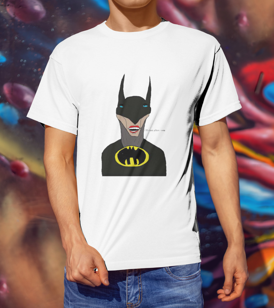 Batman I'll Run After You Joker-Inspired Face With Iconic Bat T-Shirt