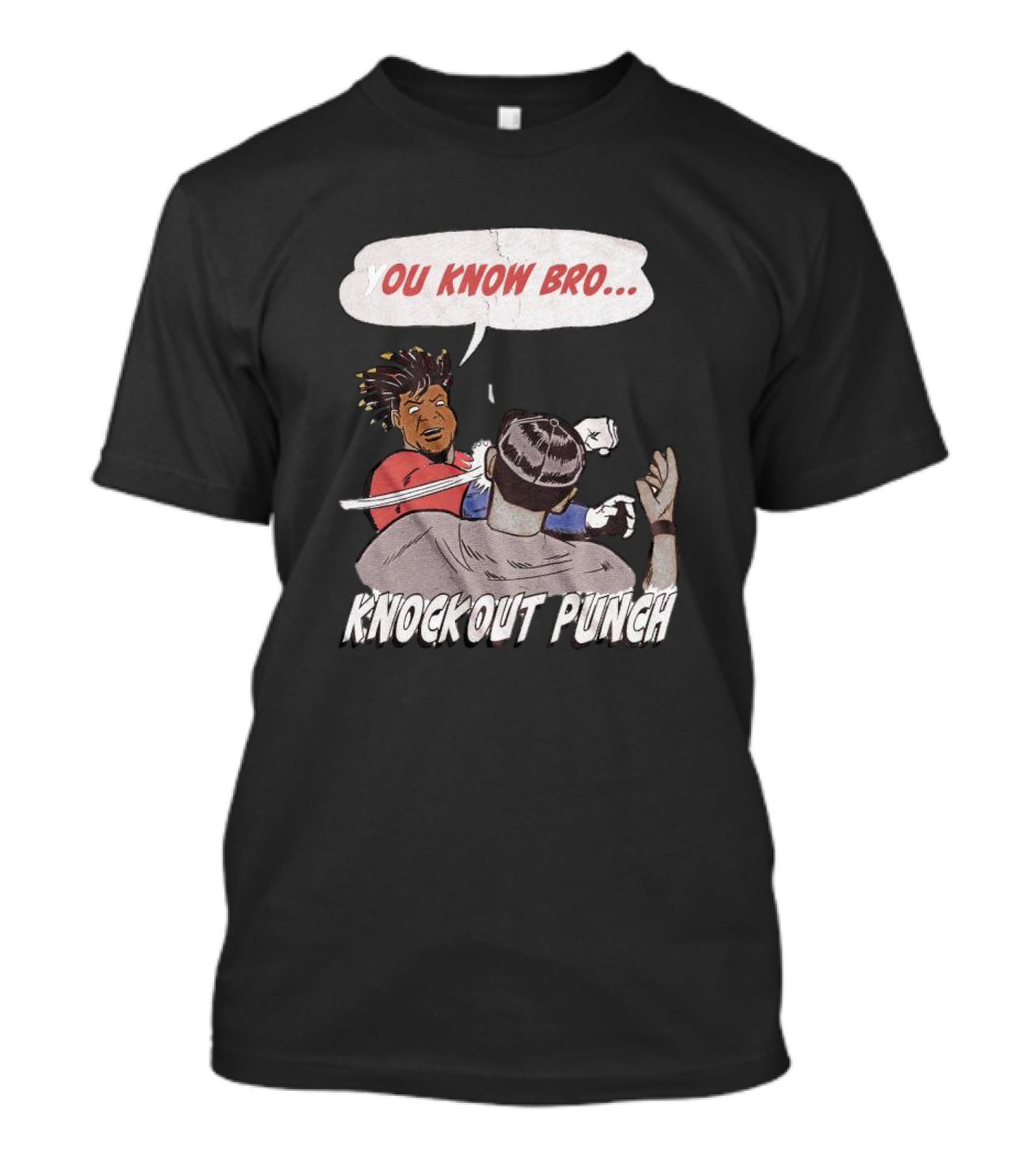 You Know Bro Knockout Punch Comic Style Fight Scene T-Shirt