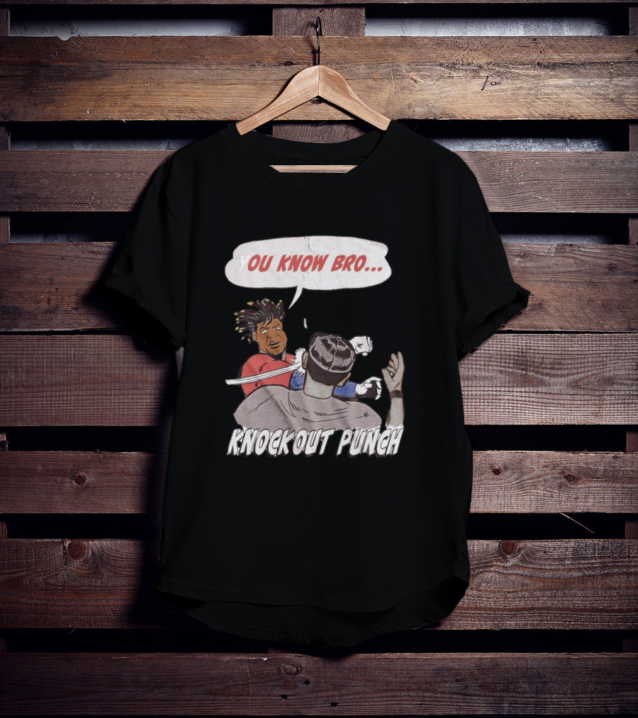 You Know Bro Knockout Punch Comic Style Fight Scene T-Shirt