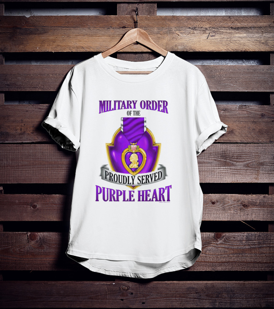 Military Order Of The Proudly Served Purple Heart Honor Emblem T-Shirt
