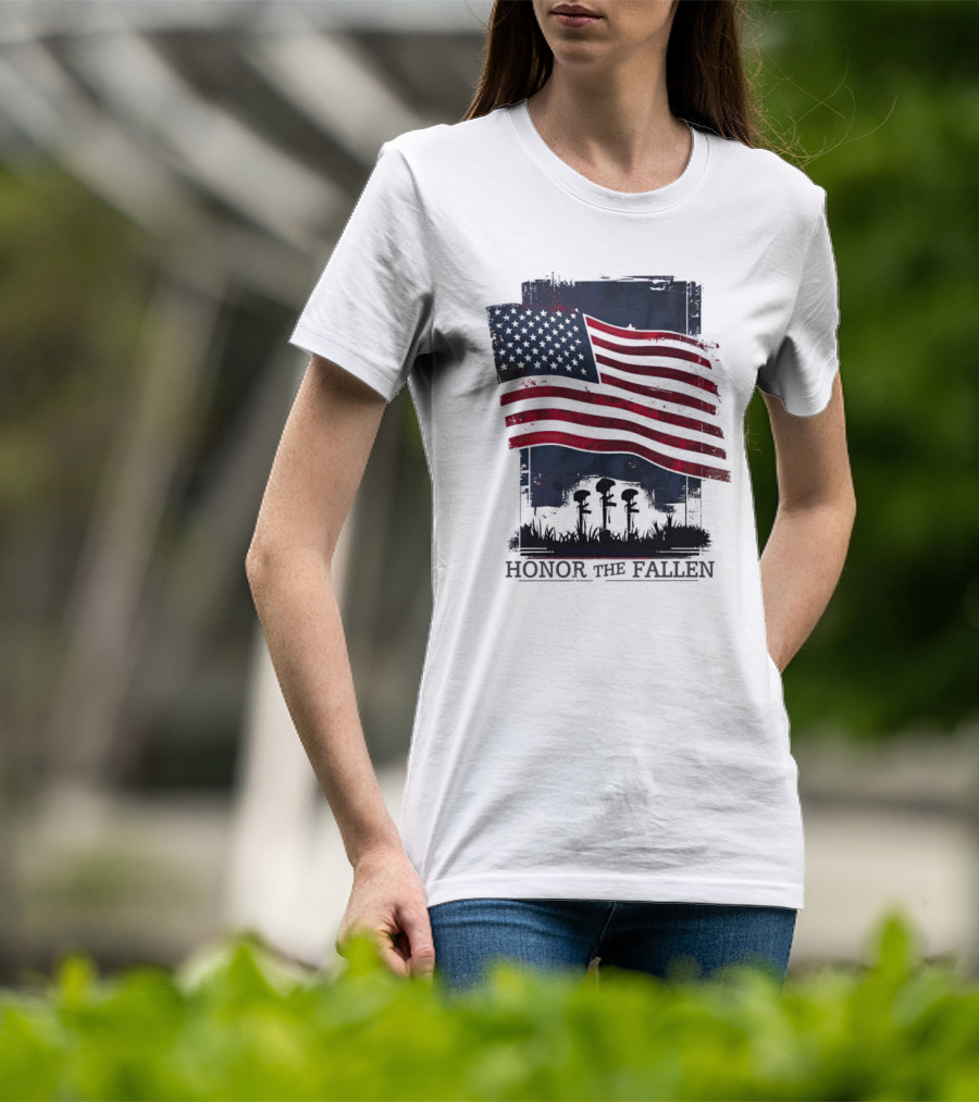Honor The Fallen American Flag Memorial T-Shirt