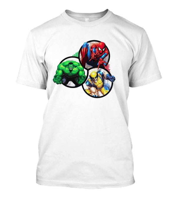 Marvel's Trinity Hulk Spider-Man Wolverine T-Shirt