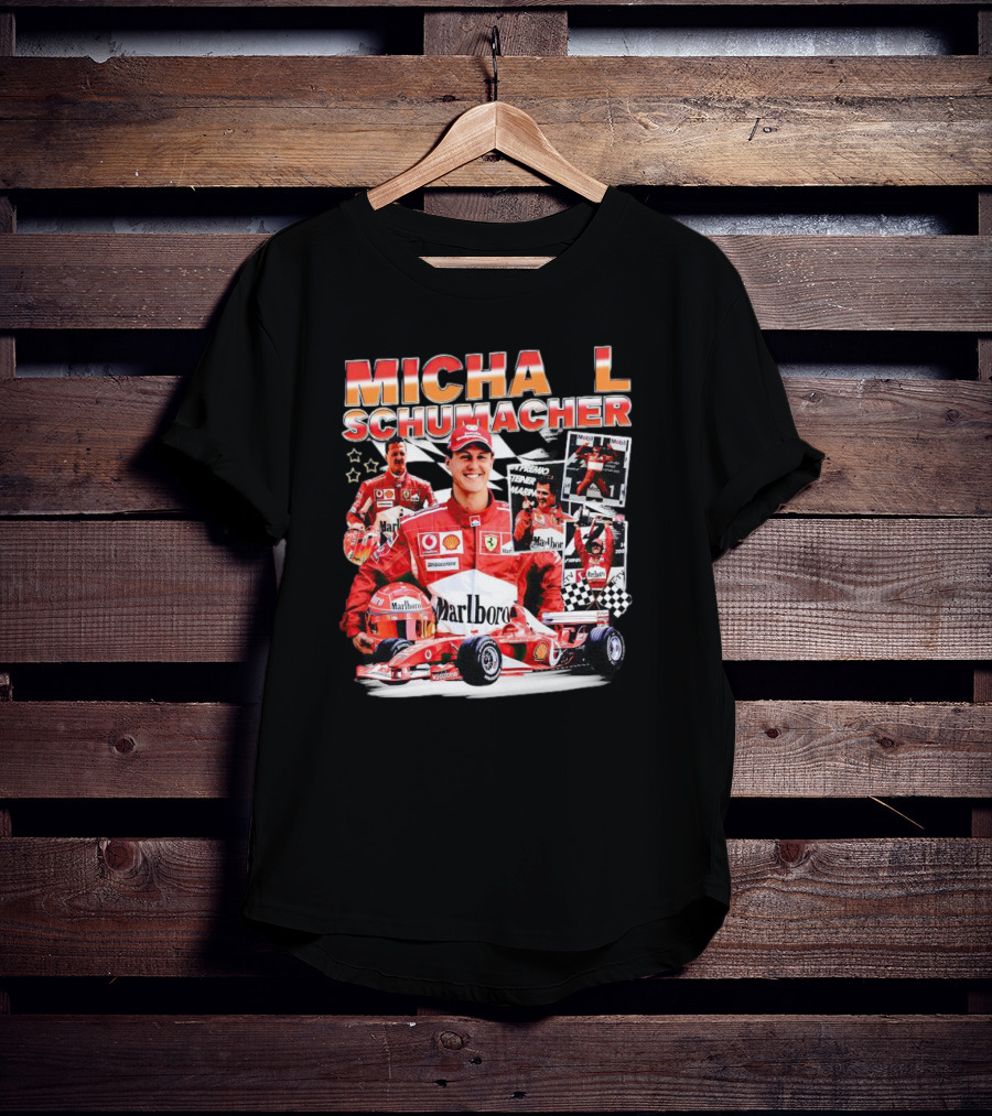 Michael Schumacher F1 Racing Legend Ferrari Champion Collage T-Shirt