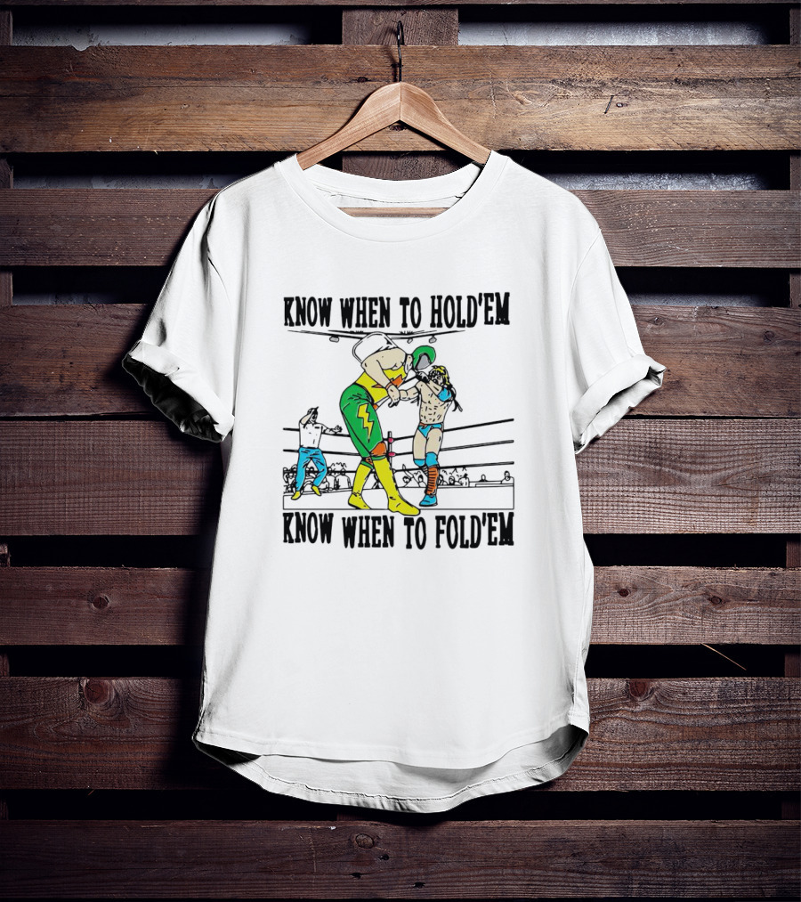 Know When To Hold’em Know When To Fold’em Boxing Match Scene T-Shirt