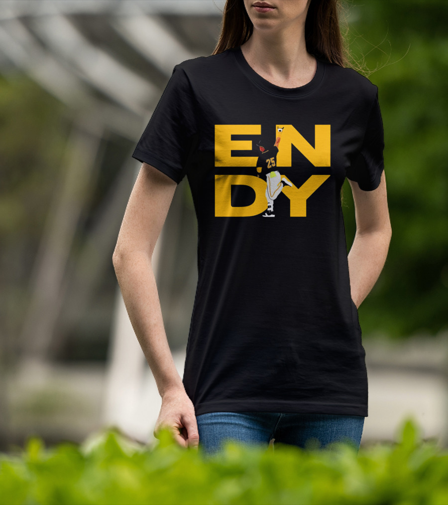 Pirates Endy Rodriguez 25 Celebration Run T-Shirt