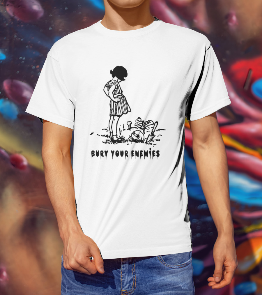 Bury Your Enemies Dark Humor Silhouette Scene T-Shirt