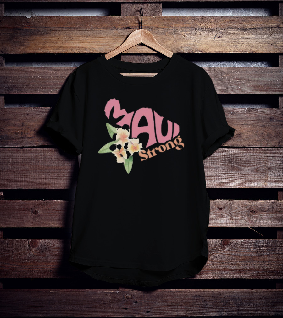 Maui Strong Plumeria Flower Island Resilience T-Shirt
