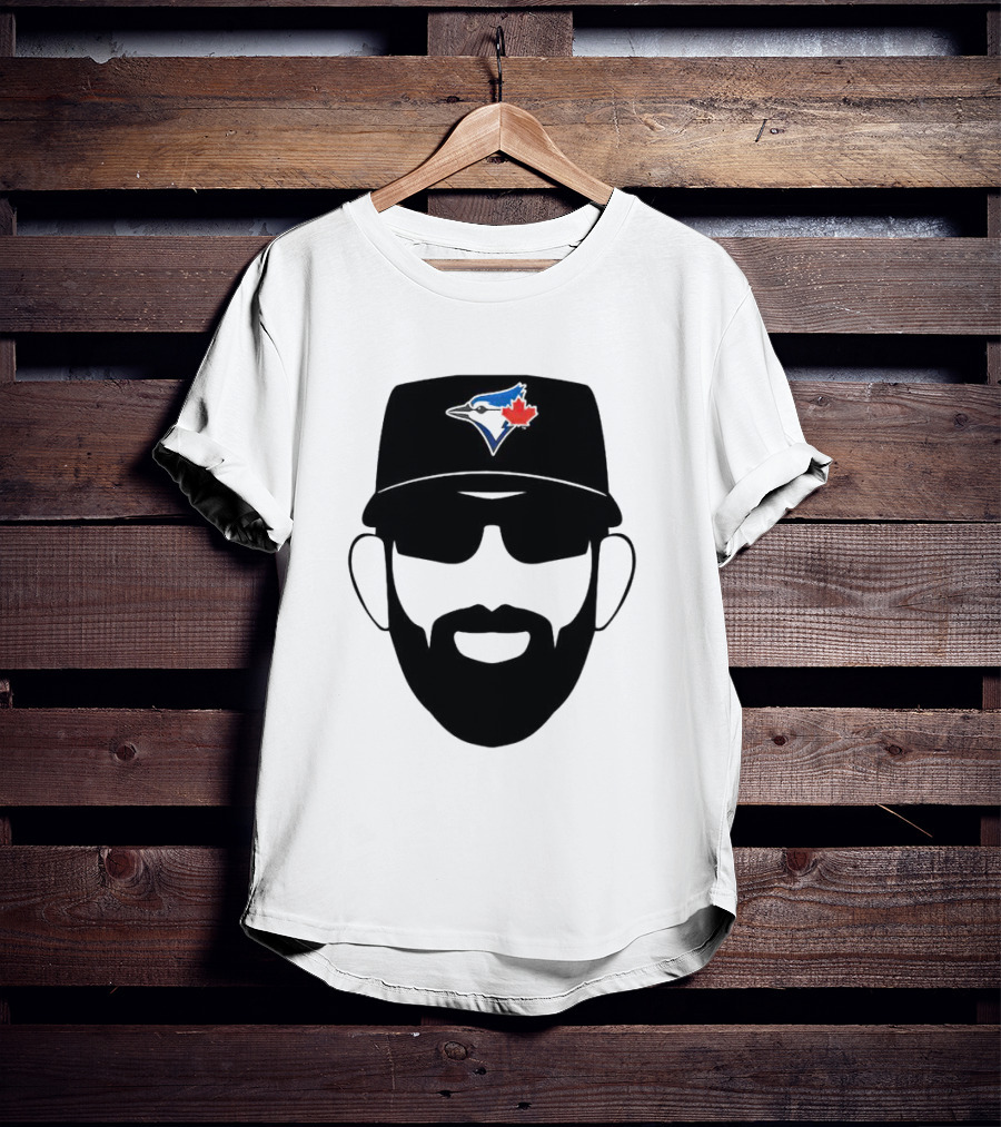 Toronto Blue Jays Jose Bautista Honda Level Of Excellent Blue Jay Logo Hat And Beard T-Shirt