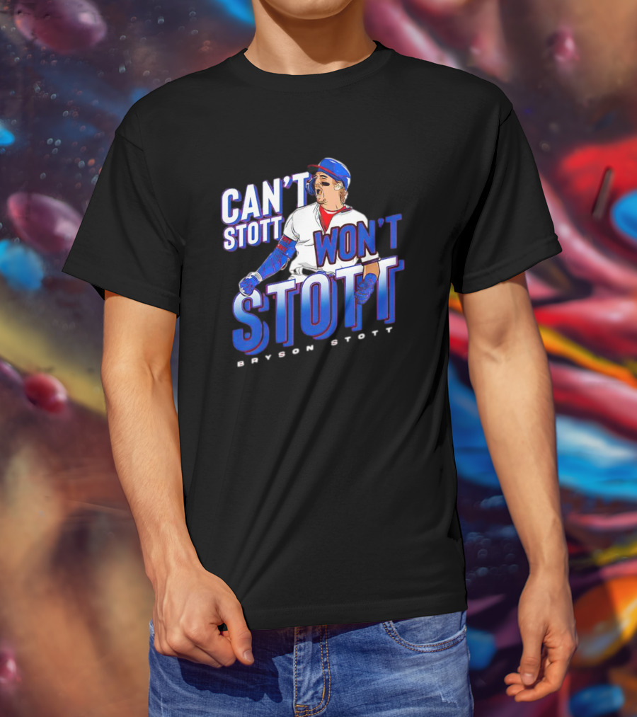 Bryson Stott Can't Stott Won't Stott Baseball Player T-Shirt