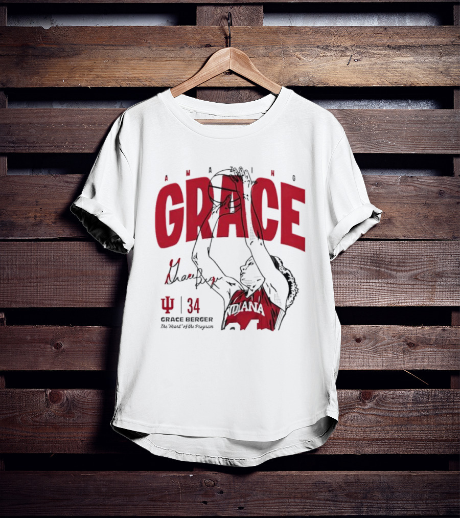 Amazing Grace Berger Indiana Fever 34 The Heart Of The Program Basketball T-Shirt