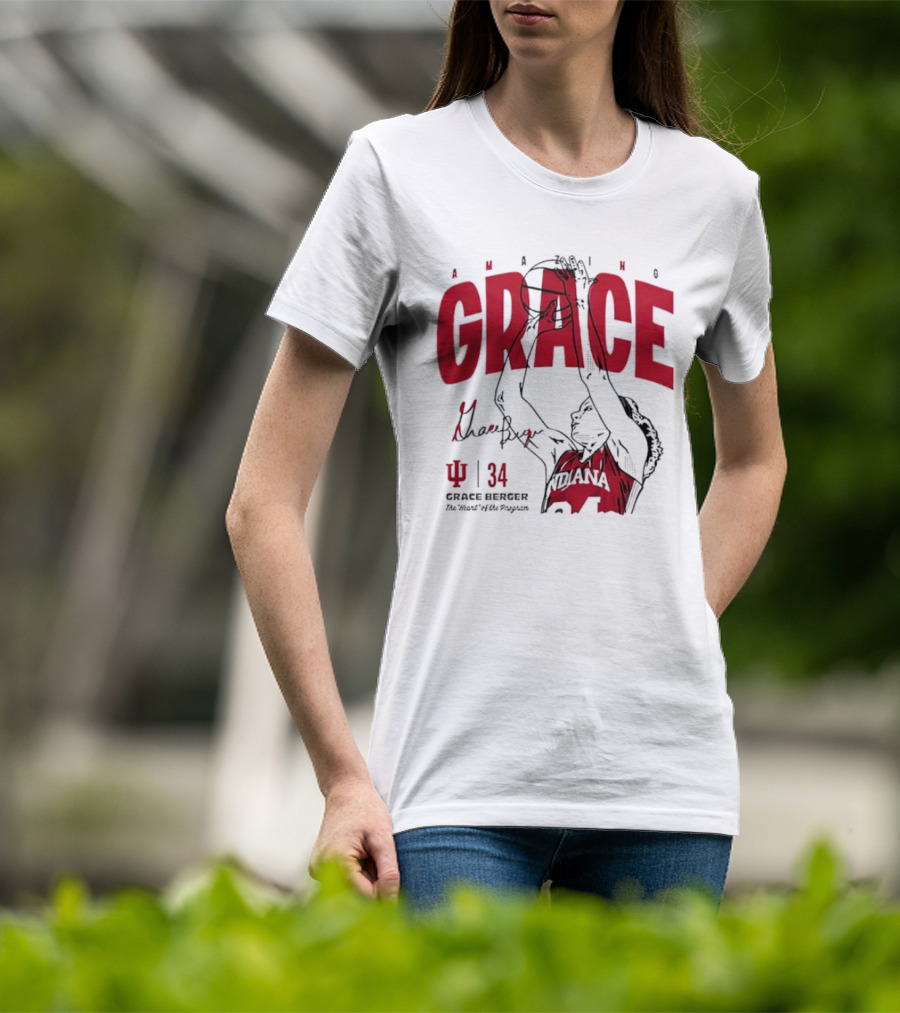 Amazing Grace Berger Indiana Fever 34 The Heart Of The Program Basketball T-Shirt