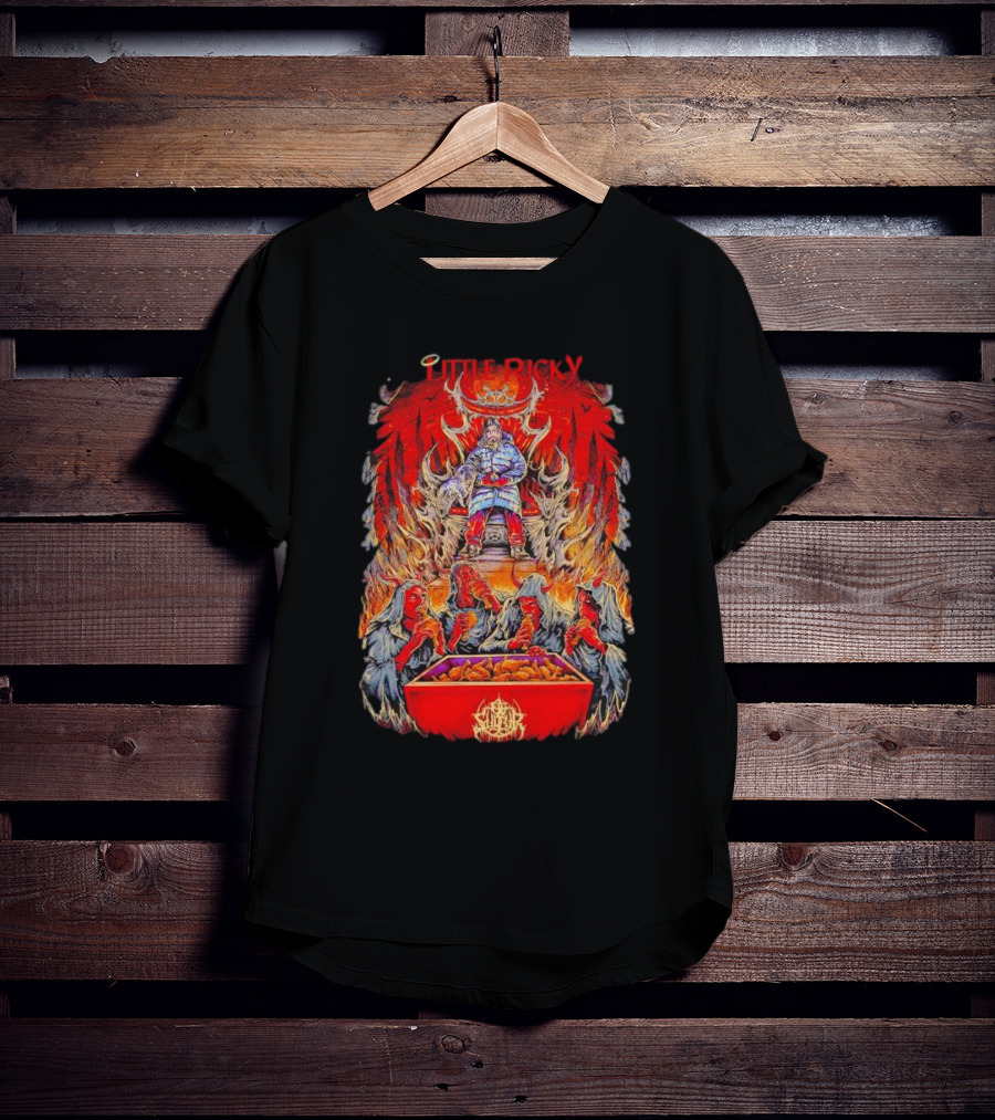 Ov Sulfur Little Ricky Throne With Red Crown And Flames T-Shirt