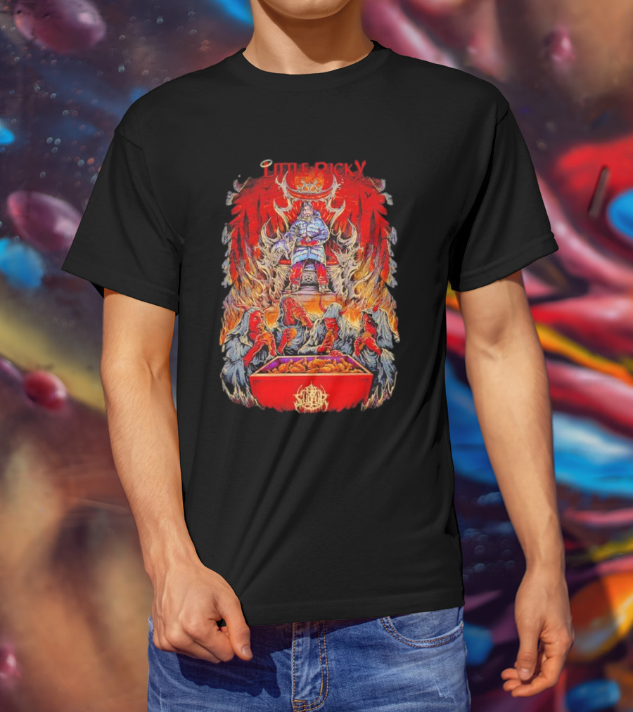 Ov Sulfur Little Ricky Throne With Red Crown And Flames T-Shirt
