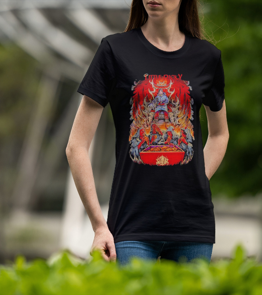 Ov Sulfur Little Ricky Throne With Red Crown And Flames T-Shirt